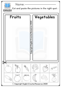 Vocabulary Activities Worksheets Cut and Paste - English Created Resources