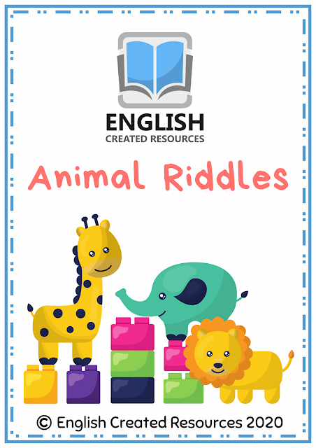 animal riddles worksheets english created resources