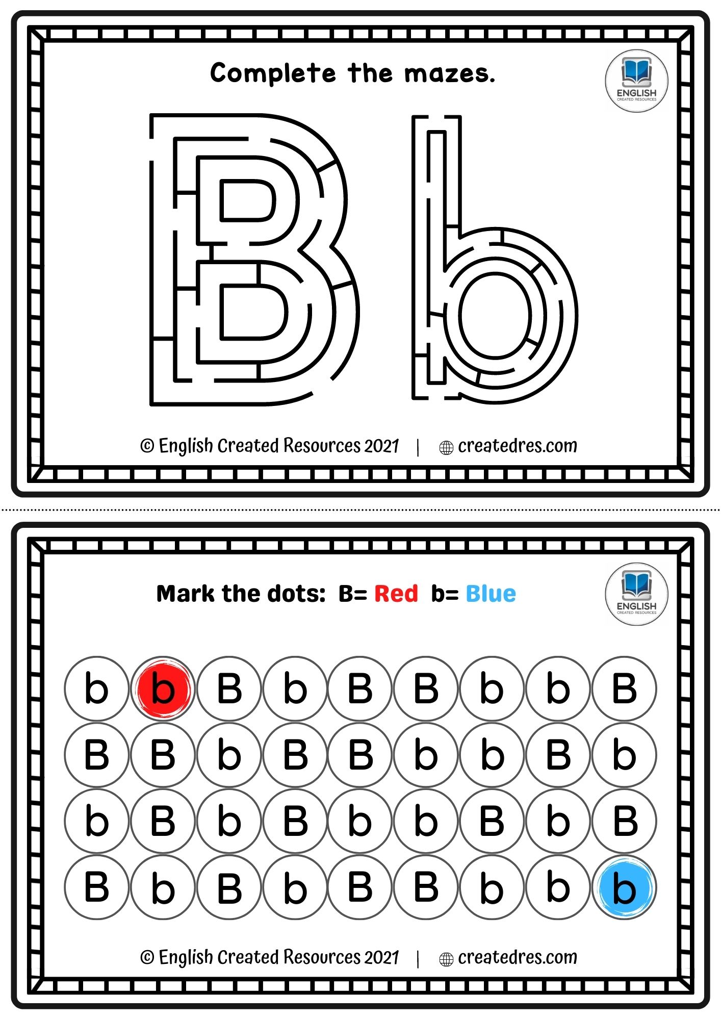 Alphabet Readers Letter B - English Created Resources