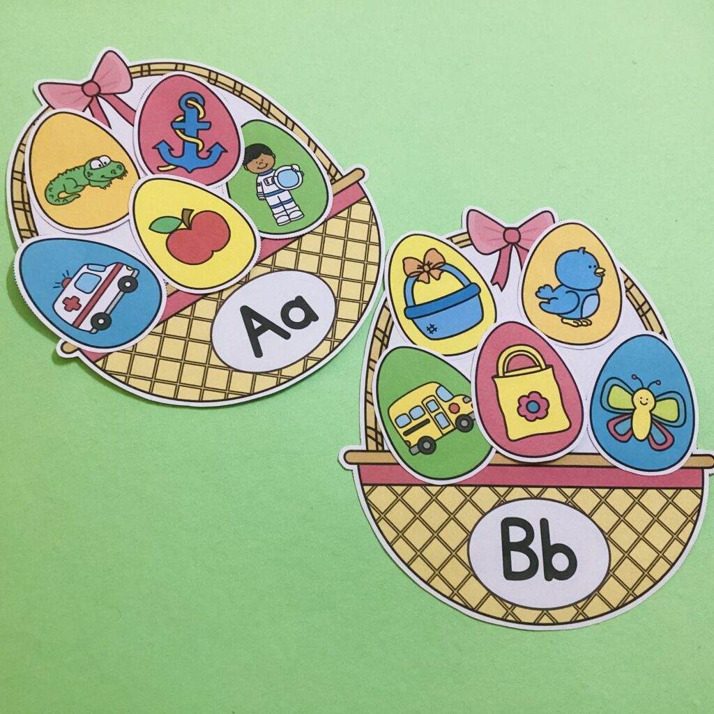 Alphabet Easter Eggs Sorting – English Created Resources